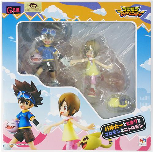 (未使用･未開封品)G.E.M.シリーズ デジモンアドベンチャー 八神太一とヒカリとコロモンとニャロモン 完成品フィギュア G.E.M. デジモンアドベンチャー 八神太一とヒカリとコロモンと
